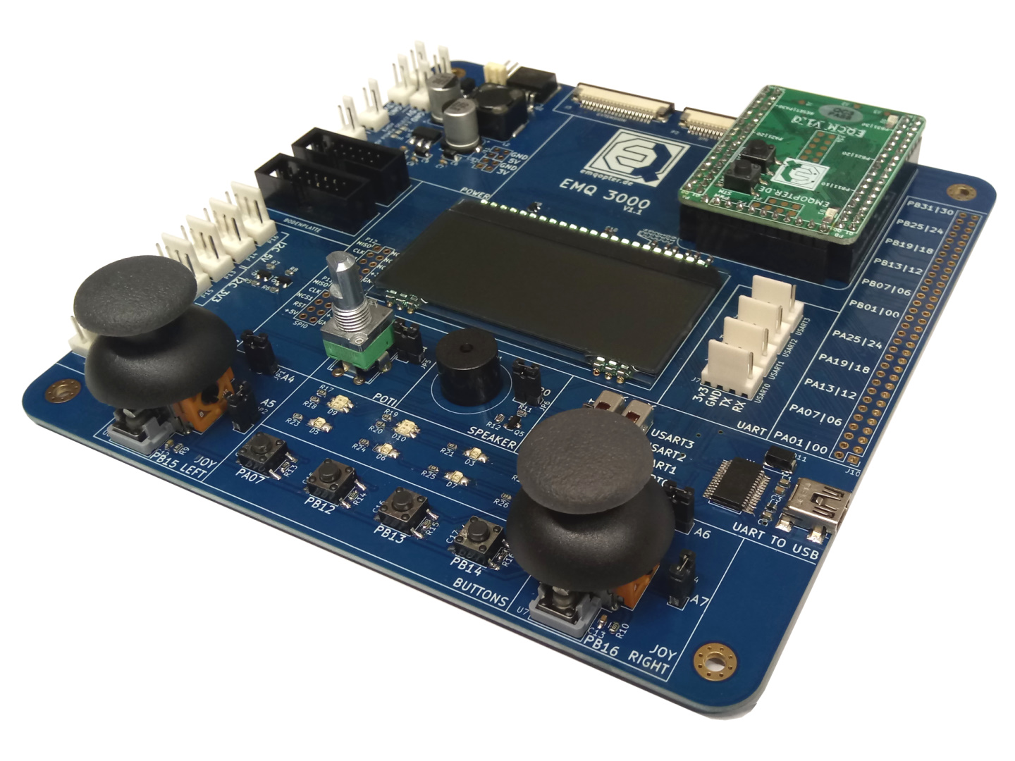 Mit den zahlreichen Schnittstellen und einer intuitiven Benutzeroberfläche ist das EMQ3000-Board auch für Einsteiger in der Drohnenentwicklung geeignet