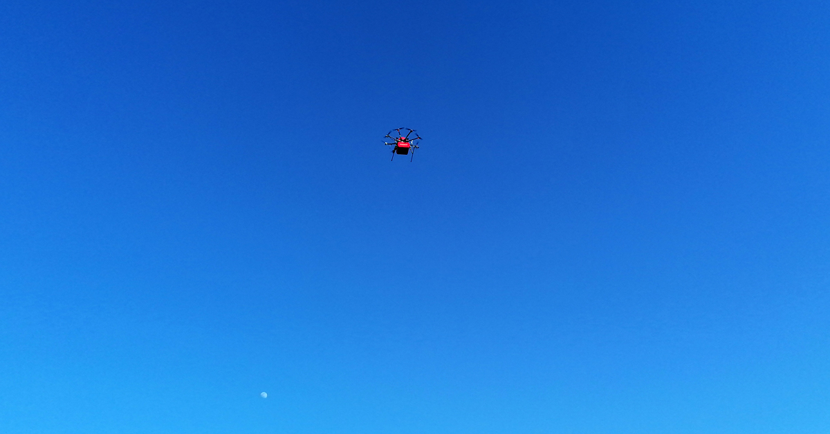 The drone will cover a distance of approx. 850m
