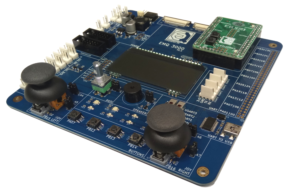 Das eigens für das QCS entwickelte EMQ 3000 Development Board bietet die passende Hardware, um mit dem enthaltenen Software-Framework direkt mit der Programmierung zu starten!