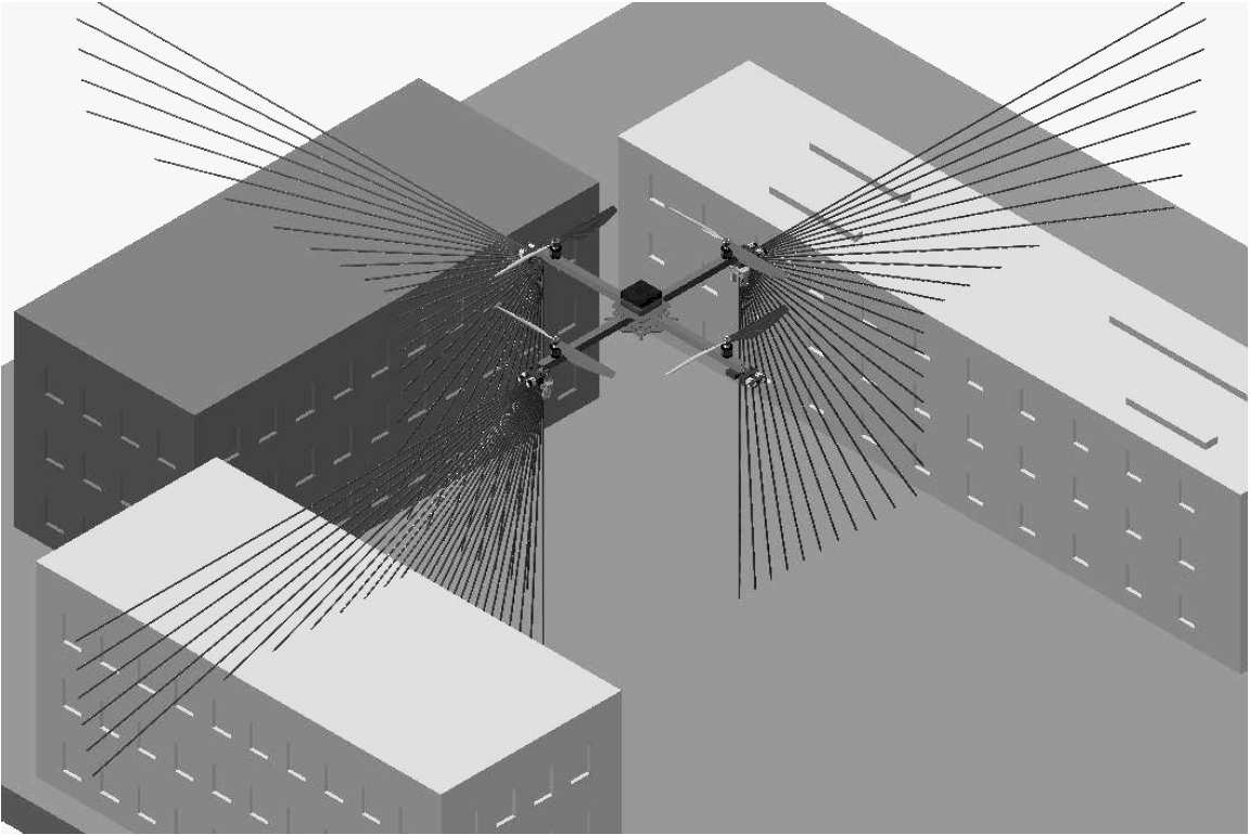 Mit einem intelligenten Scan-Verfahren wird die Umgebung der Drohne erfasst und eine sichere Landeposition gefunden.